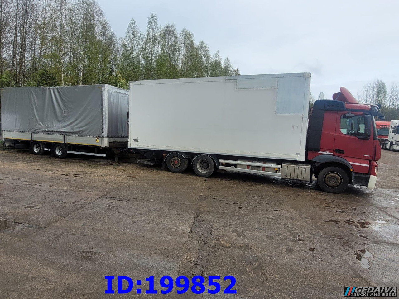 MERCEDES-BENZ Actros 2551 6x2 Euro5 + tilt trailer - Вантажівка з закритим кузовом: фото 2 MERCEDES-BENZ Actros 2551 6x2 Euro5 + tilt trailer - Вантажівка з закритим кузовом: фото 2