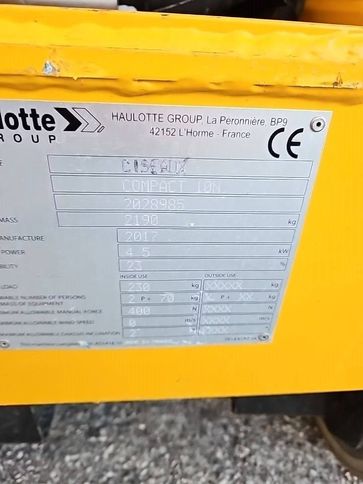 Haulotte Compact 10 N - Ножичний підйомник: фото 5 Haulotte Compact 10 N - Ножичний підйомник: фото 5