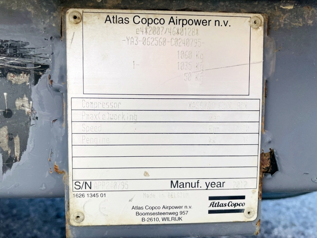 Atlas Copco XAS67 DDG (4061) - Повітряний компресор: фото 3 Atlas Copco XAS67 DDG (4061) - Повітряний компресор: фото 3