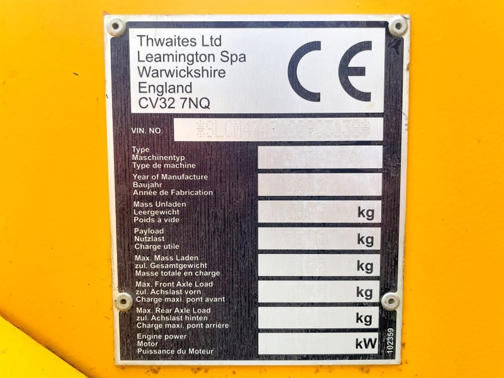 Thwaites Mach 474 (3999) - Міні-самоскид: фото 3 Thwaites Mach 474 (3999) - Міні-самоскид: фото 3