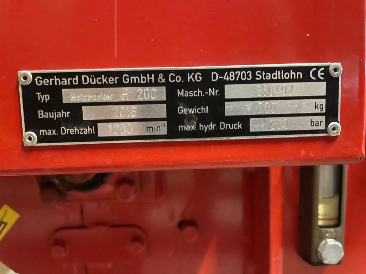 Dücker H200 - Дробарка для лісництва: фото 4 Dücker H200 - Дробарка для лісництва: фото 4