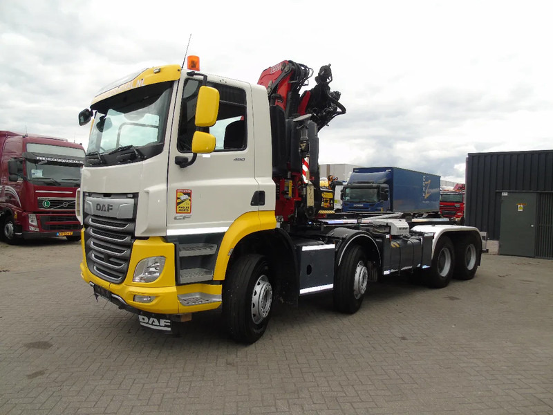 DAF CF 480 + 8X4 + FASSI 16T/M + 20T HOOK + REMOTE + PERFECT - Гаковий мультиліфт вантажівка, Вантажівка з маніпулятором: фото 4 DAF CF 480 + 8X4 + FASSI 16T/M + 20T HOOK + REMOTE + PERFECT - Гаковий мультиліфт вантажівка, Вантажівка з маніпулятором: фото 4