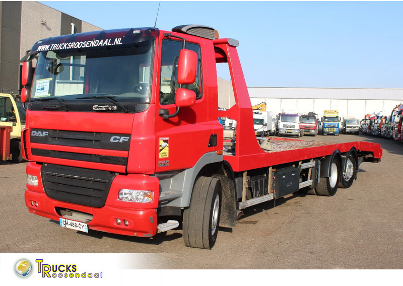 DAF CF 85.410 + EURO 5 + EXTENDABLE PLATFORM HYDROLIC + 6X2 + 3X IN STOCK / WINCH - Автовоз вантажівка: фото 1 DAF CF 85.410 + EURO 5 + EXTENDABLE PLATFORM HYDROLIC + 6X2 + 3X IN STOCK / WINCH - Автовоз вантажівка: фото 1