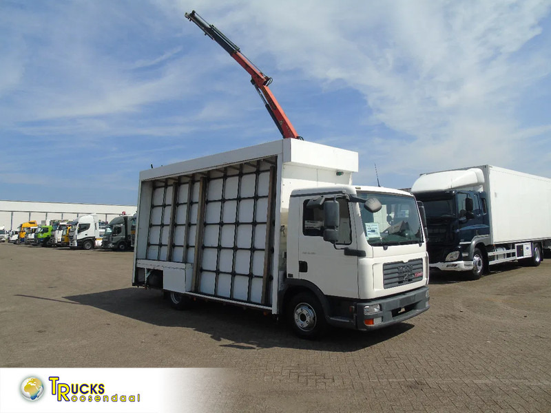 MAN TGL 8.180 + PALFINGER + GLASS TRUCK + MANUAL - Вантажівка, Вантажівка з маніпулятором: фото 1 MAN TGL 8.180 + PALFINGER + GLASS TRUCK + MANUAL - Вантажівка, Вантажівка з маніпулятором: фото 1