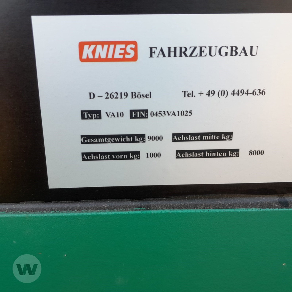 Knies VA 10 - Для перевезення худоби причіп: фото 3 Knies VA 10 - Для перевезення худоби причіп: фото 3