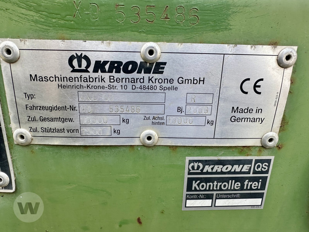 Krone 4 XL / GD - Самозавантажувальний причіп: фото 2 Krone 4 XL / GD - Самозавантажувальний причіп: фото 2