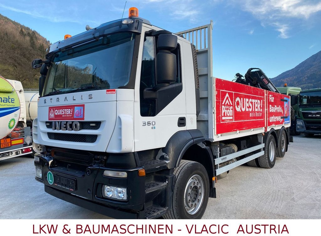 Iveco Stralis 360 Kran HIAB 166 4xHydr. Ladung 6,20m Iveco Stralis 360 Kran HIAB 166 4xHydr. Ladung 6,20m - Бортова вантажівка/ Платформа, Вантажівка з маніпулятором: фото 1 Iveco Stralis 360 Kran HIAB 166 4xHydr. Ladung 6,20m Iveco Stralis 360 Kran HIAB 166 4xHydr. Ladung 6,20m - Бортова вантажівка/ Платформа, Вантажівка з маніпулятором: фото 1