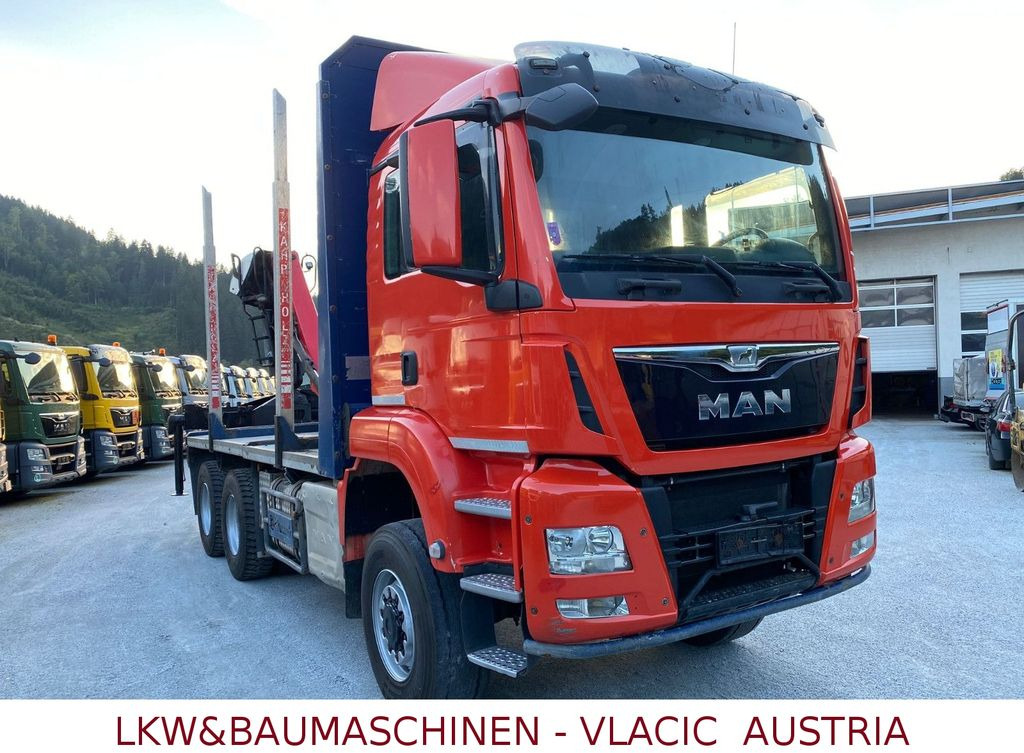 MAN TGS Holztransporter mit Kran Palfinger MAN TGS 33.480 6x6Holztransporter mit Kran Palfinger - Лісовоз, Вантажівка з маніпулятором: фото 2 MAN TGS Holztransporter mit Kran Palfinger MAN TGS 33.480 6x6Holztransporter mit Kran Palfinger - Лісовоз, Вантажівка з маніпулятором: фото 2