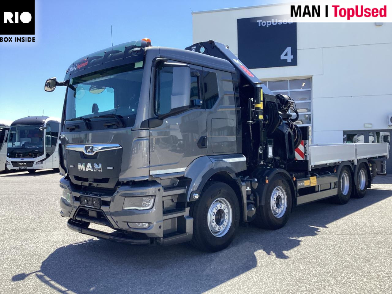 MAN TGS 35.510 8x4 BL CH HIAB X-HiPro 858 E 8 - Бортова вантажівка/ Платформа, Вантажівка з маніпулятором: фото 1 MAN TGS 35.510 8x4 BL CH HIAB X-HiPro 858 E 8 - Бортова вантажівка/ Платформа, Вантажівка з маніпулятором: фото 1