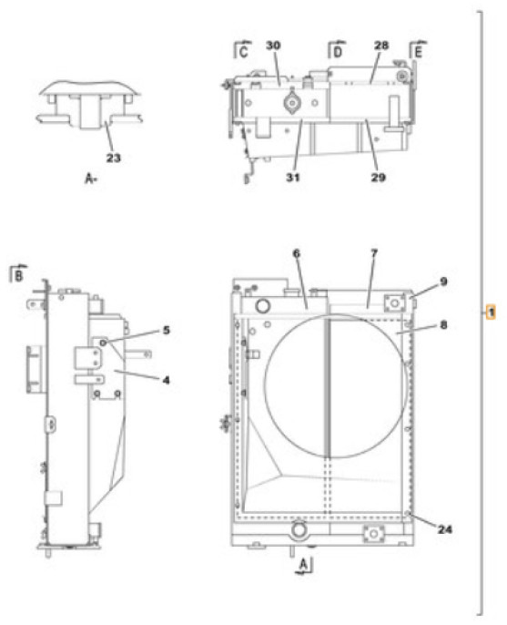 Case KAH16530 - Радіатор в категорії Будівельна техніка: фото 1 Case KAH16530 - Радіатор в категорії Будівельна техніка: фото 1