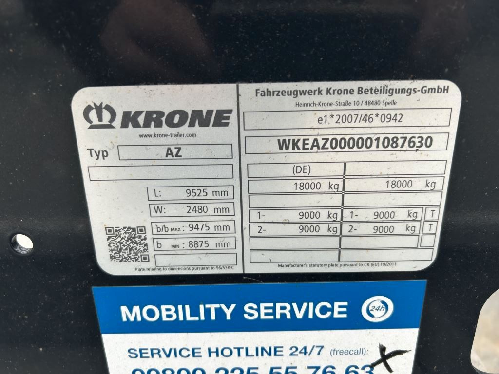 Krone 2 Achswechselfahrgestell, Typ: AZW 18 eL3B9 - Контейнеровоз/ Змінний кузов причіп: фото 4 Krone 2 Achswechselfahrgestell, Typ: AZW 18 eL3B9 - Контейнеровоз/ Змінний кузов причіп: фото 4