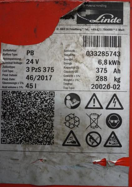 GRUMA 24 Volt 3 PzS 375 Ah - Аккумулятор в категорії Вантажно-розвантажувальна техніка: фото 5 GRUMA 24 Volt 3 PzS 375 Ah - Аккумулятор в категорії Вантажно-розвантажувальна техніка: фото 5
