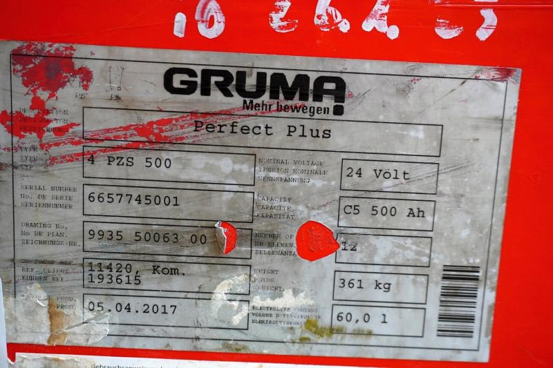 GRUMA 24 Volt 4 PzS 500 Ah - Аккумулятор в категорії Вантажно-розвантажувальна техніка: фото 5 GRUMA 24 Volt 4 PzS 500 Ah - Аккумулятор в категорії Вантажно-розвантажувальна техніка: фото 5