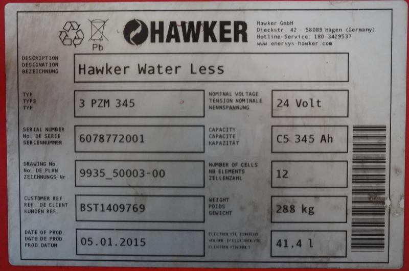 HAWKER 24 Volt 3 PzS 345 Ah - Аккумулятор: фото 5 HAWKER 24 Volt 3 PzS 345 Ah - Аккумулятор: фото 5