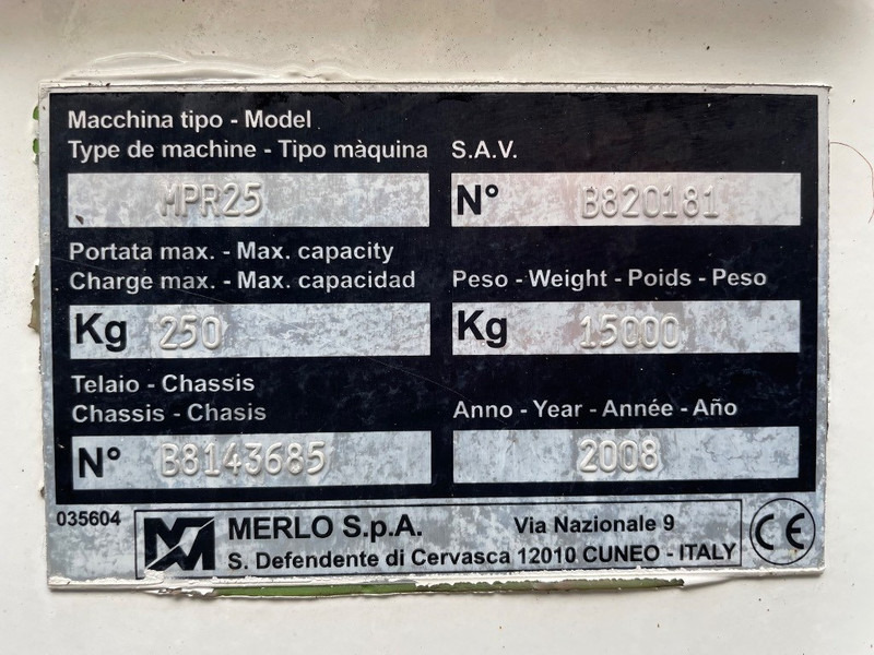 Merlo MPR 25 - Колінчастий підйомник: фото 3 Merlo MPR 25 - Колінчастий підйомник: фото 3