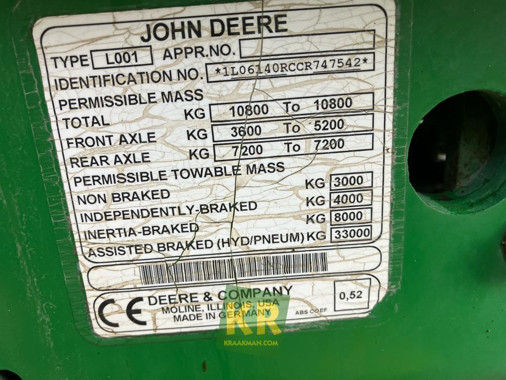 Трактор 6140R John Deere: фото 21