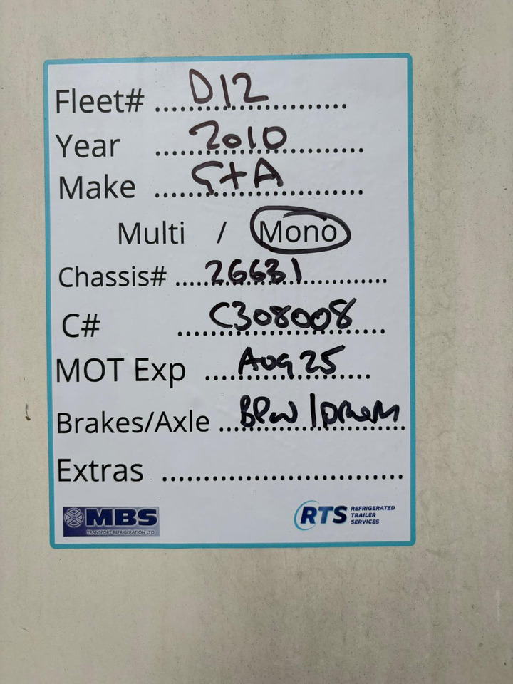 Gray and Adams 2010 Vector 1850 – D12 - Рефрижератор напівпричіп: фото 2 Gray and Adams 2010 Vector 1850 – D12 - Рефрижератор напівпричіп: фото 2