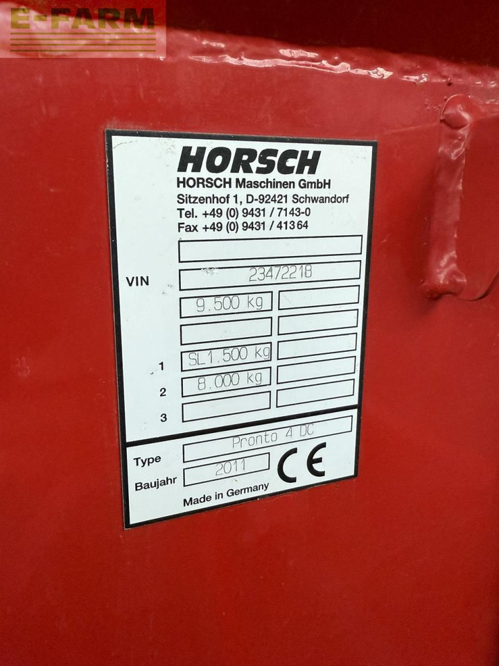 Horsch pronto 4 dc - vollausstattung - Сівалка: фото 2 Horsch pronto 4 dc - vollausstattung - Сівалка: фото 2