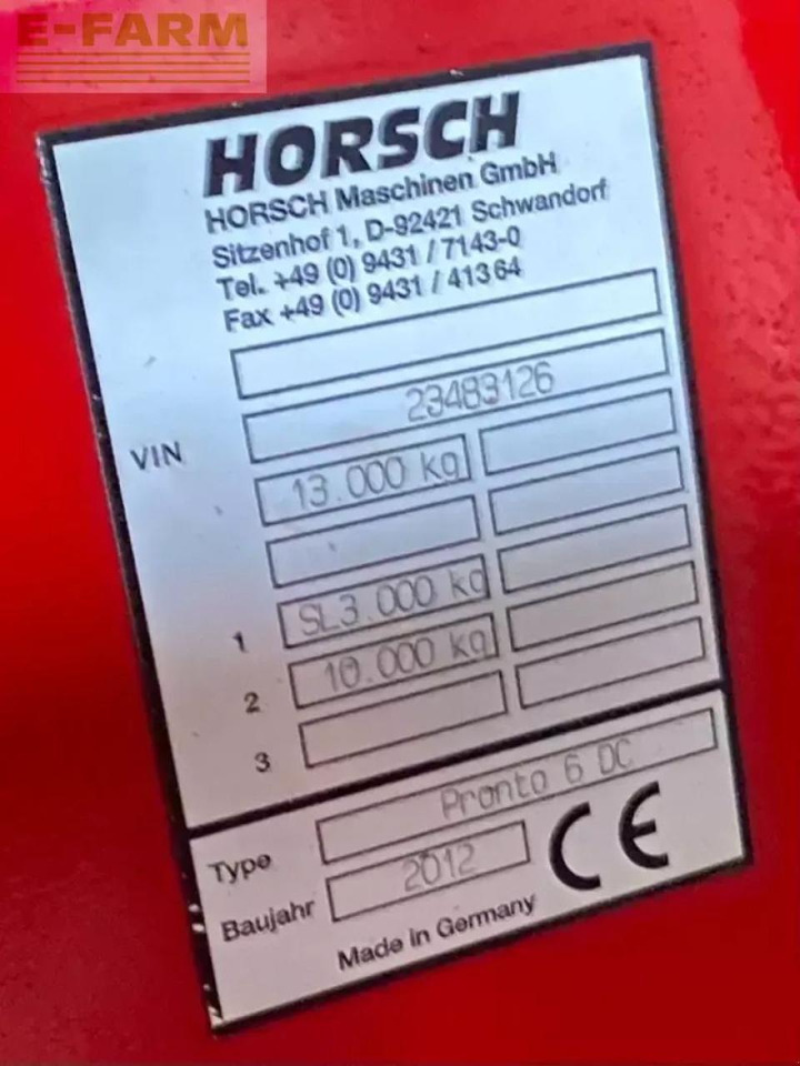 Horsch pronto 6 dc - Сівалка: фото 3 Horsch pronto 6 dc - Сівалка: фото 3