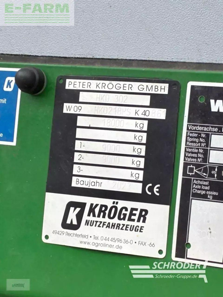 Kröger hkd 302 | seitenbordwände als portal - Інша техніка: фото 2 Kröger hkd 302 | seitenbordwände als portal - Інша техніка: фото 2