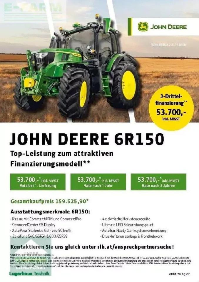 John Deere 6r 150 - Трактор: фото 2 John Deere 6r 150 - Трактор: фото 2
