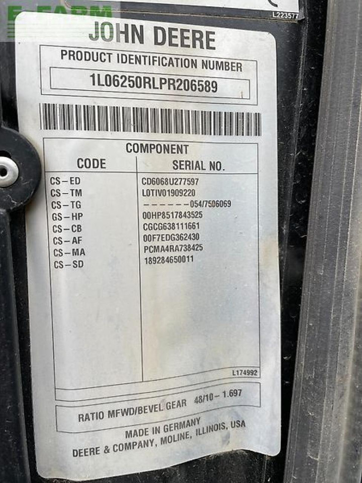 Трактор John Deere 6r250/ 6r 250: фото 21