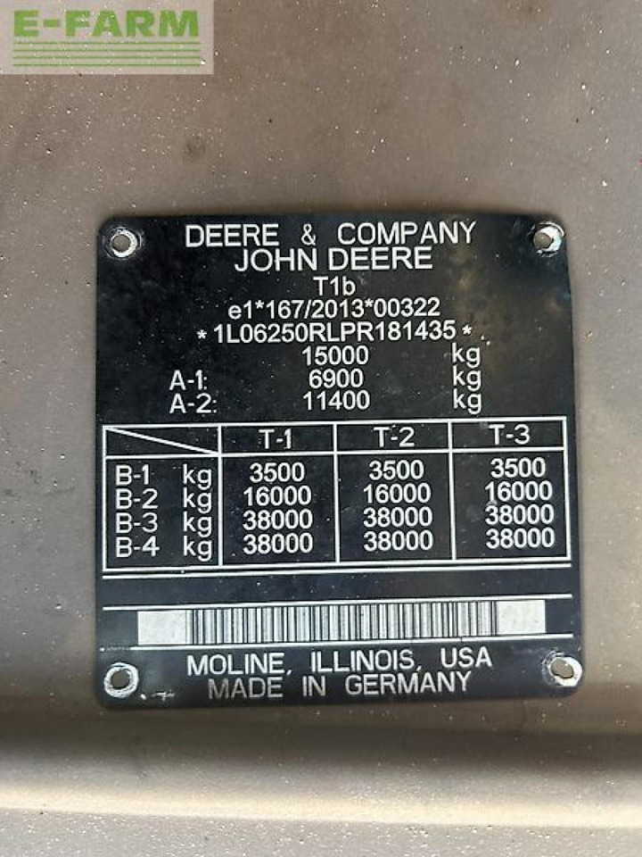 Трактор John Deere 6r250: фото 11