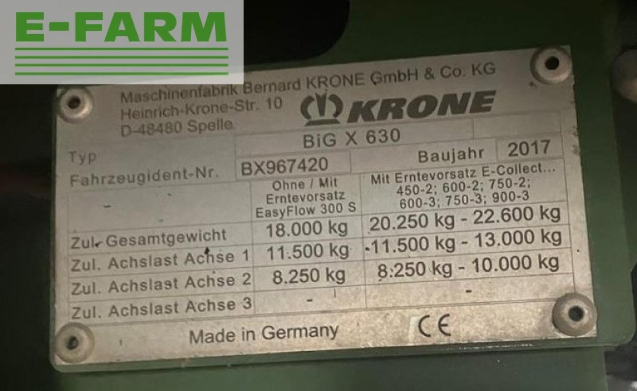 Krone big x 630 - Обладнання для кормозбирального комбайну: фото 4 Krone big x 630 - Обладнання для кормозбирального комбайну: фото 4
