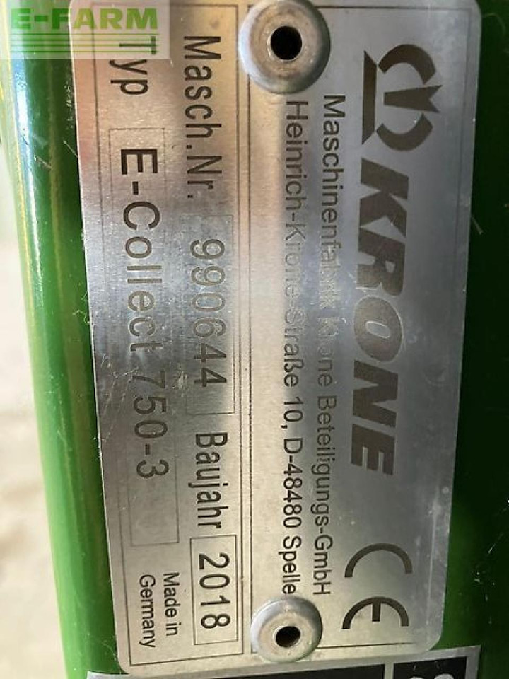 Krone easycollect 750-3 - Обладнання для кормозбирального комбайну: фото 5 Krone easycollect 750-3 - Обладнання для кормозбирального комбайну: фото 5