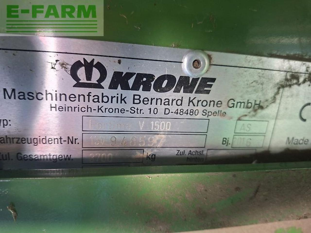 Krone fortima v 1500 mc - Прес-підбирач тюковий: фото 4 Krone fortima v 1500 mc - Прес-підбирач тюковий: фото 4