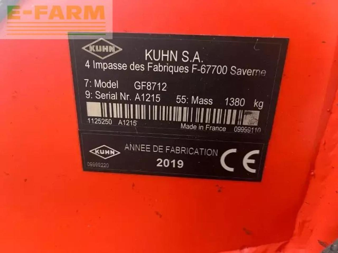 Kuhn gf 8712 - Сіноворушилка: фото 4 Kuhn gf 8712 - Сіноворушилка: фото 4