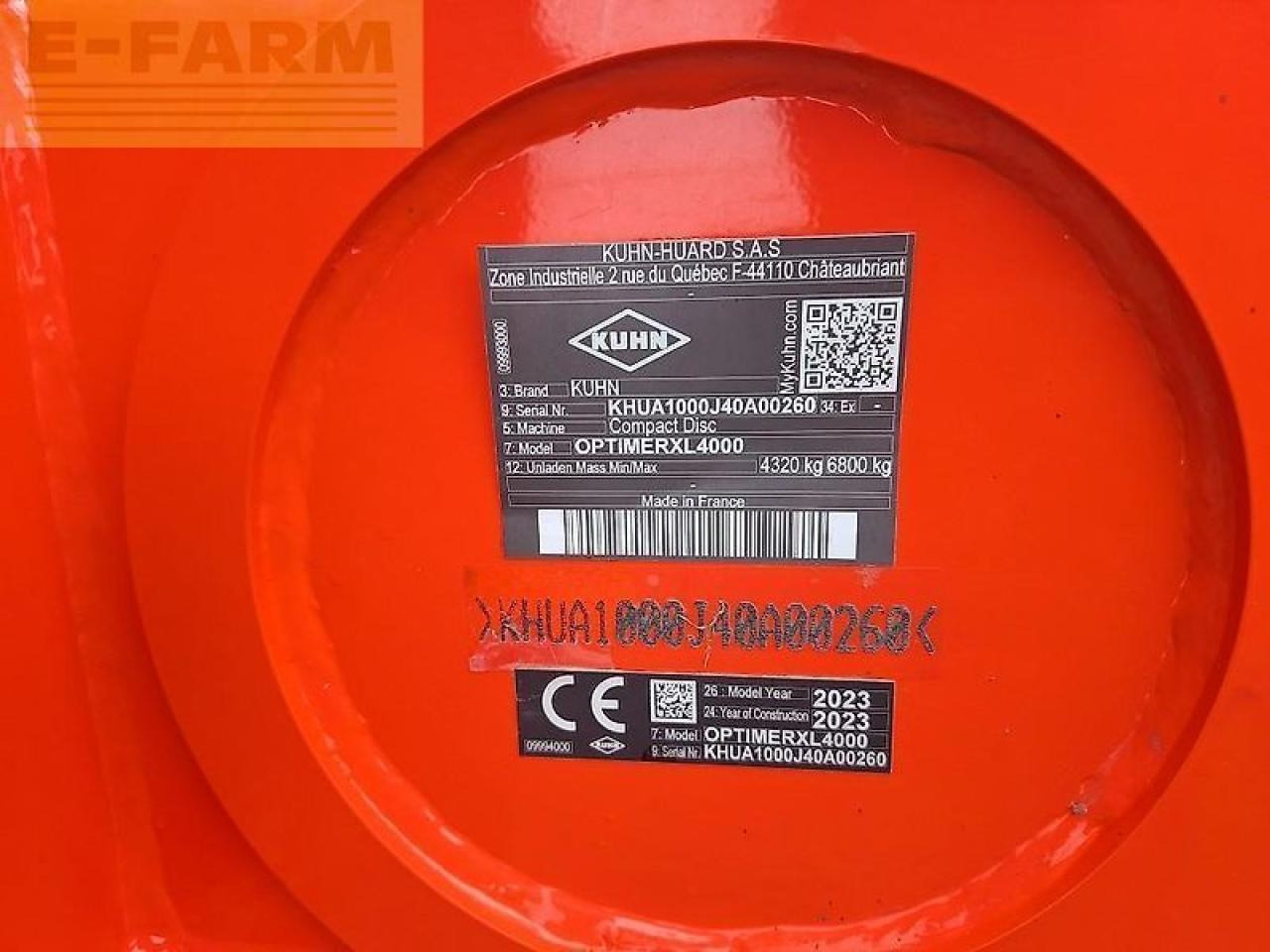 Kuhn optimer xl4000 - Дисковий культиватор: фото 5 Kuhn optimer xl4000 - Дисковий культиватор: фото 5