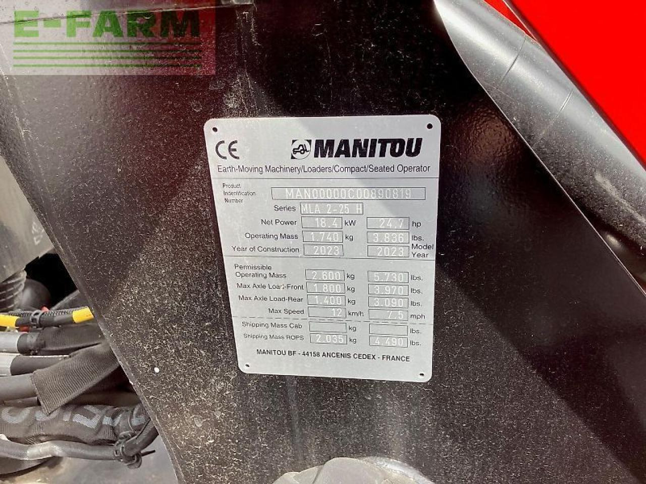Компактний фронтальний навантажувач Manitou mla2-25: фото 13