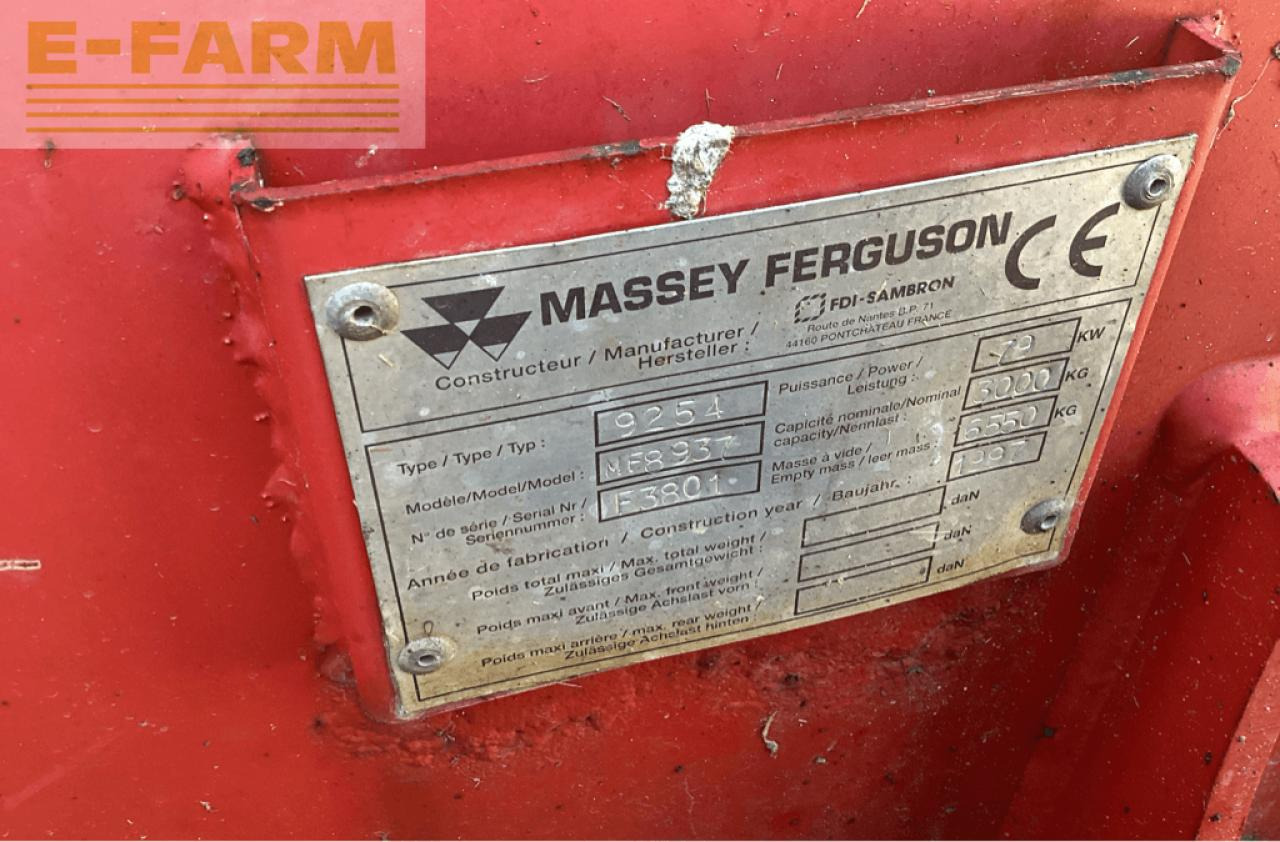Massey Ferguson 8937 - Навантажувач телескопічний: фото 4 Massey Ferguson 8937 - Навантажувач телескопічний: фото 4