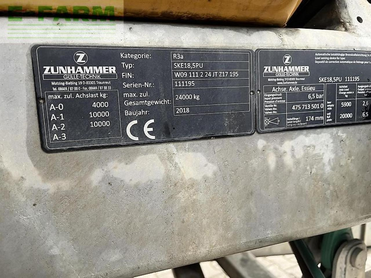 Техніка для внесення добрив Zunhammer ske 18,5 pu: фото 9