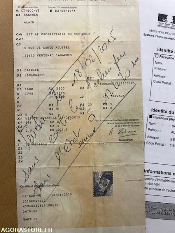 DEPANNEUSE DAIMLER 1973 155200 KM - Евакуатор: фото 4 DEPANNEUSE DAIMLER 1973 155200 KM - Евакуатор: фото 4