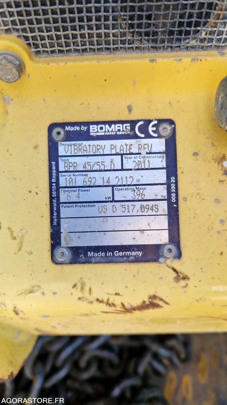 Plaque vibrante diesel - BOMAG 50/55 - Комунальна/ Спеціальна техніка: фото 4 Plaque vibrante diesel - BOMAG 50/55 - Комунальна/ Спеціальна техніка: фото 4
