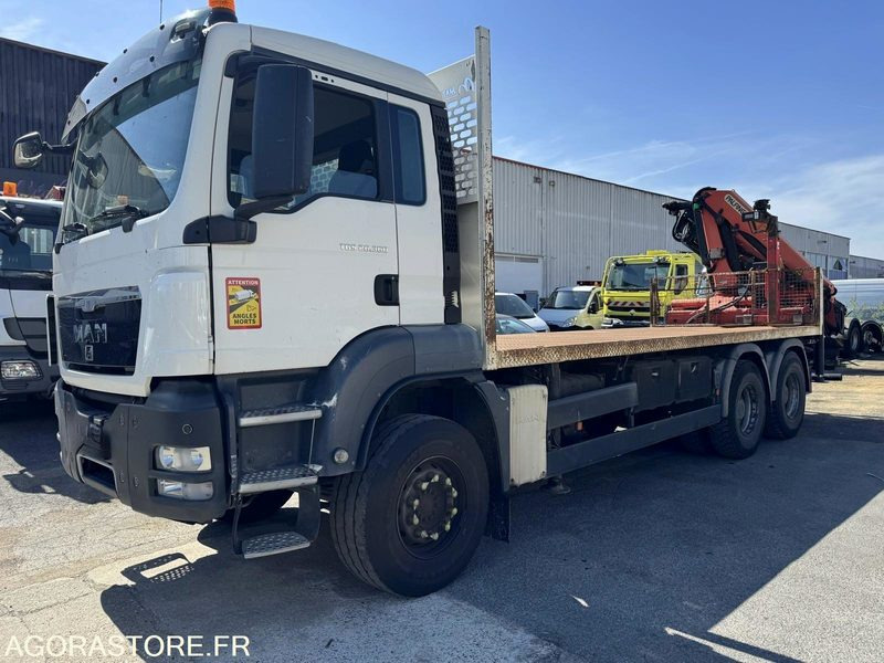 MAN TGS 26.360 - PLATEAU GRUE PALFINGER PK16002 - 26T - 2012 / 445000 KM - Бортова вантажівка/ Платформа: фото 1 MAN TGS 26.360 - PLATEAU GRUE PALFINGER PK16002 - 26T - 2012 / 445000 KM - Бортова вантажівка/ Платформа: фото 1