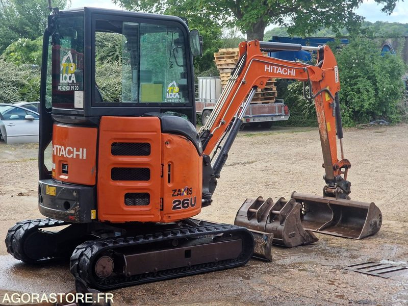 Міні-екскаватор MINI PELLE HYDRAULIQUE SUR CHENILLES CAOUTCHOUC HITACHI ZX26U DIESEL 19.7CV 2017: фото 10