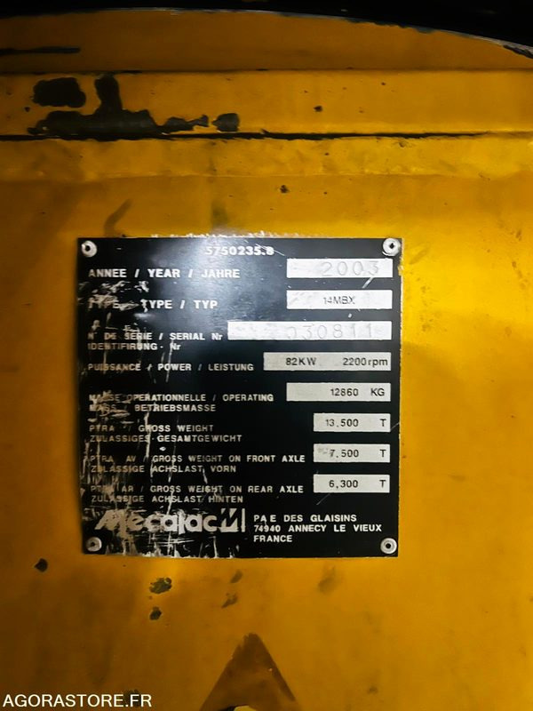 Екскаватор Mecalac 14 MBX - 2003 - 9940 HEURES: фото 8