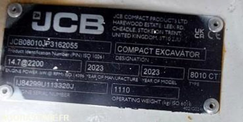 Mini Pelle 1T JCB 8010CTS + Remorque - 2023 / (NEUVE) 19 HEURES (EMF201) - Міні-екскаватор: фото 4 Mini Pelle 1T JCB 8010CTS + Remorque - 2023 / (NEUVE) 19 HEURES (EMF201) - Міні-екскаватор: фото 4