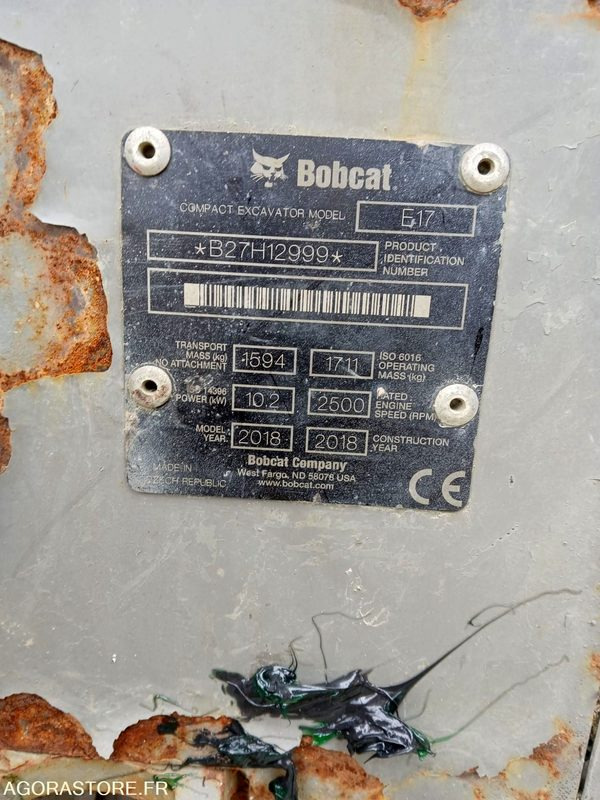 Mini pelle Bobcat E17 avec 2 godets - Екскаватор: фото 2 Mini pelle Bobcat E17 avec 2 godets - Екскаватор: фото 2