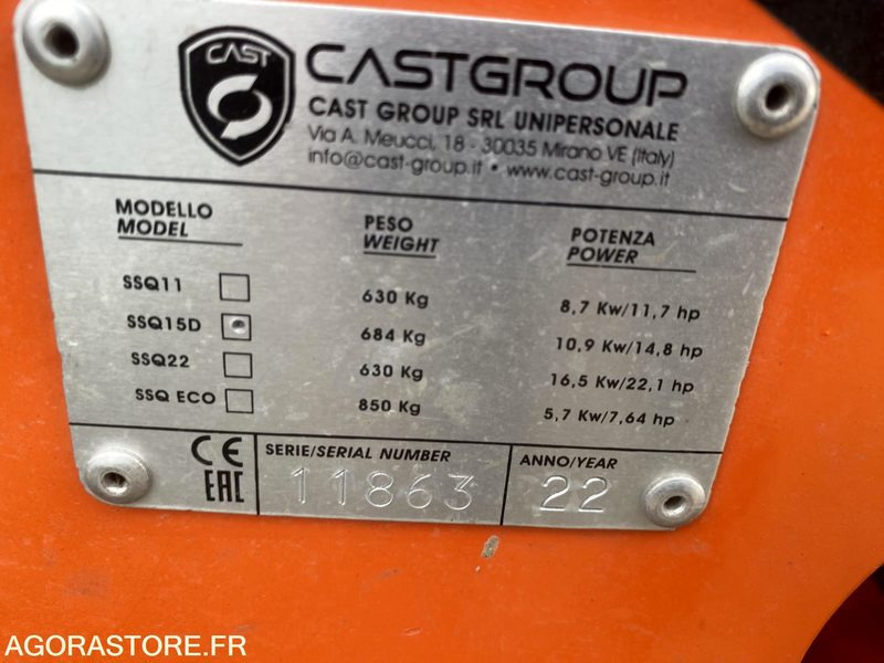 Навантажувач Porte outils SSQ15D 48 heures Worky Quad DIESEL 48 heures: фото 8