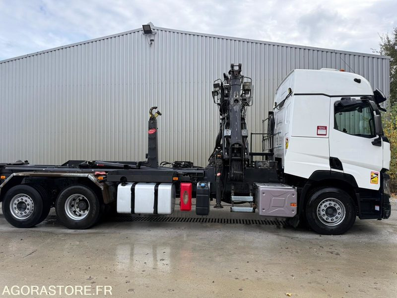 Renault porteur C460 Ampliroll Grue 6x2 remorquant - Гаковий мультиліфт вантажівка: фото 1 Renault porteur C460 Ampliroll Grue 6x2 remorquant - Гаковий мультиліфт вантажівка: фото 1