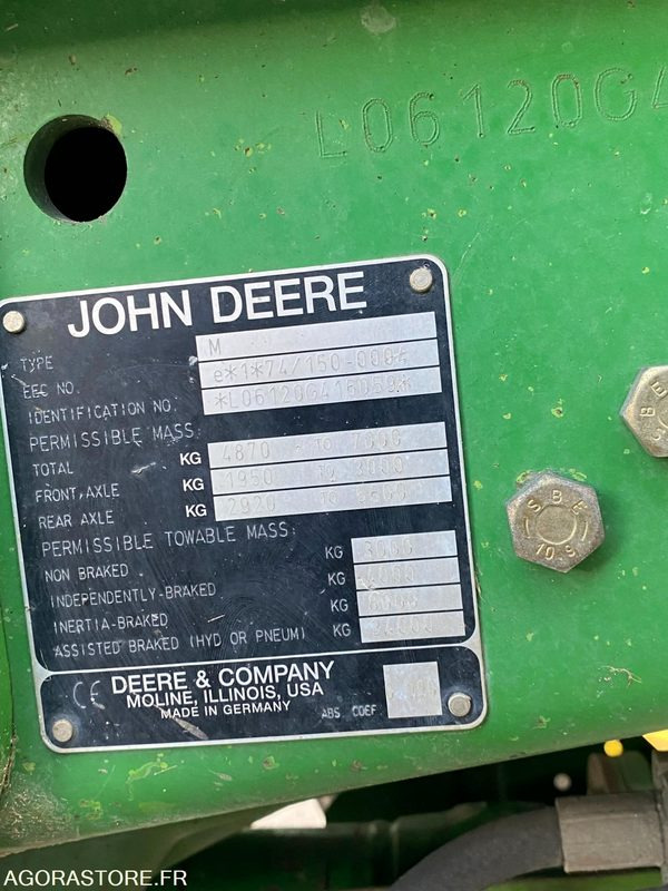 Tracteur John Deere 6120 - Трактор: фото 4 Tracteur John Deere 6120 - Трактор: фото 4