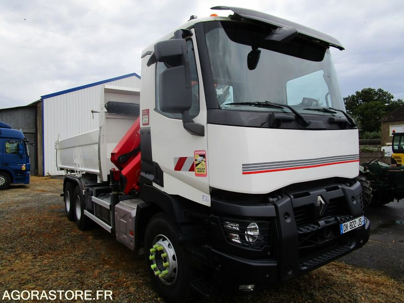 Porteur bibenne grue Renault C380 - 2015 - 320 000km - TRES BON ETAT - Вантажівка: фото 2 Porteur bibenne grue Renault C380 - 2015 - 320 000km - TRES BON ETAT - Вантажівка: фото 2