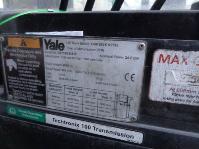 Yale GDP 35 VX - Навантажувач вилковий: фото 5 Yale GDP 35 VX - Навантажувач вилковий: фото 5