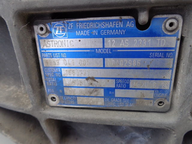 ZF gearbox 12AS2331TD 12AS2331 TD - Коробка передач в категорії Вантажівки: фото 5 ZF gearbox 12AS2331TD 12AS2331 TD - Коробка передач в категорії Вантажівки: фото 5