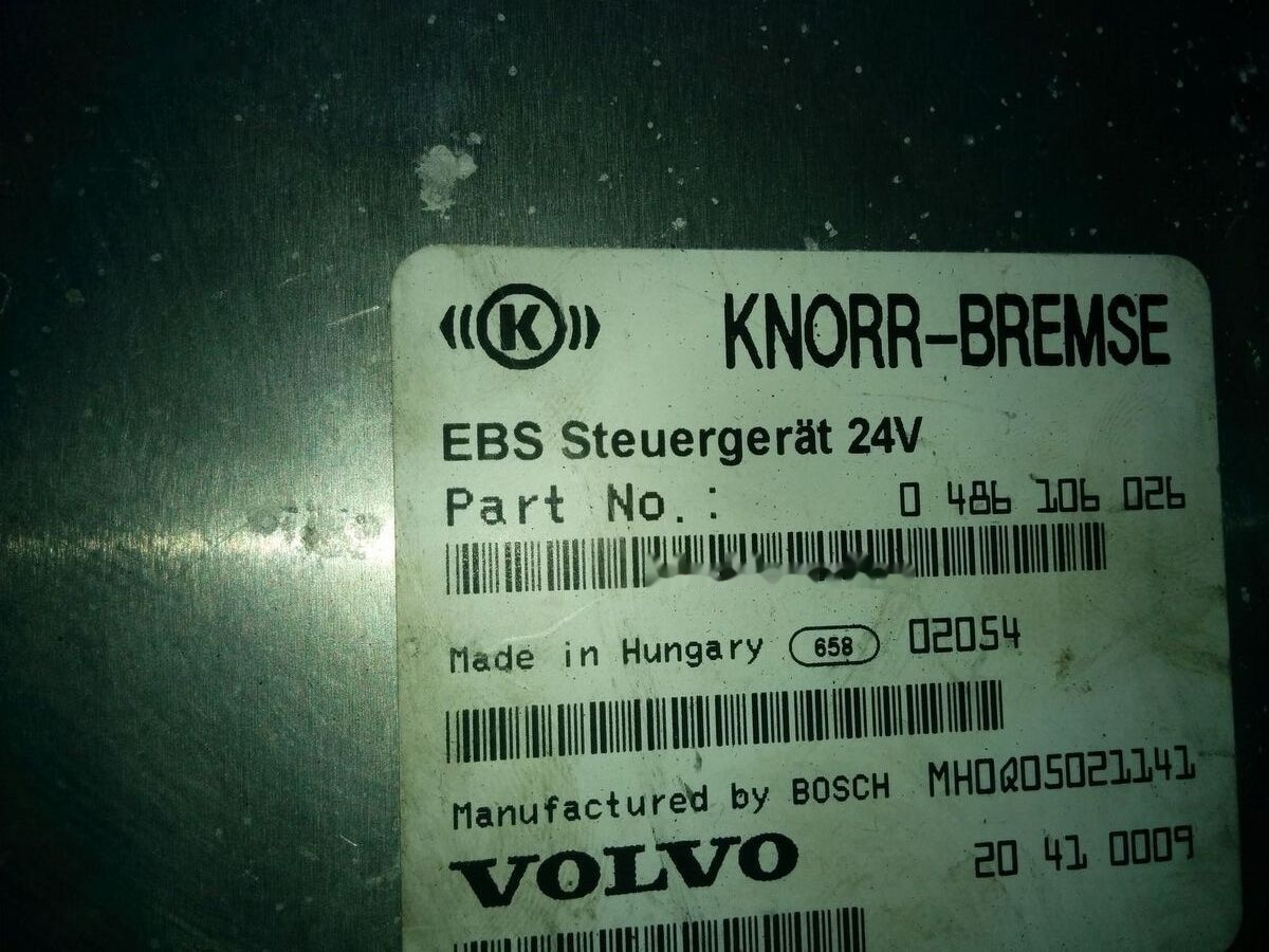 Volvo KNOR-BREMSE EBS 0486106063, 0486106028.\\\\ 0486106050 .\\ 063\\ Volvo Scania - Блок управління в категорії Автобуси: фото 3 Volvo KNOR-BREMSE EBS 0486106063, 0486106028.\\\\ 0486106050 .\\ 063\\ Volvo Scania - Блок управління в категорії Автобуси: фото 3