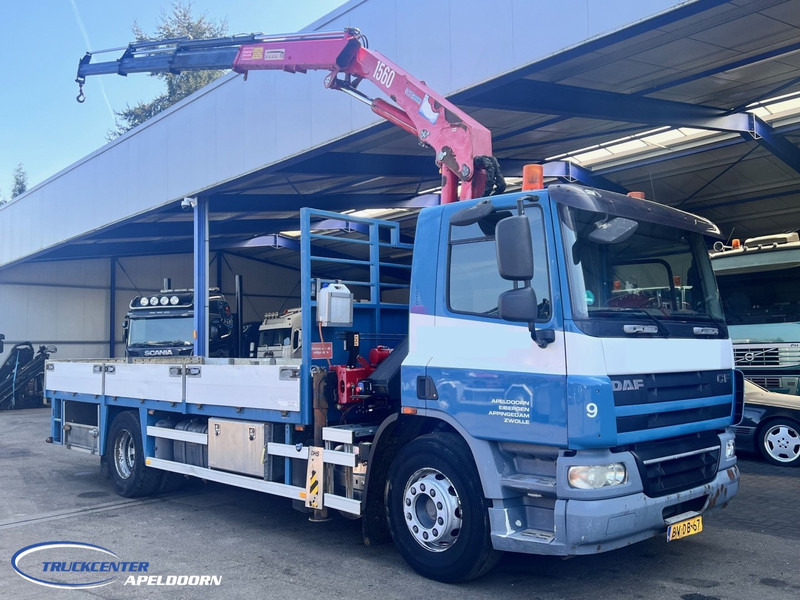 DAF CF 75.310 Manuel, Steel springs, HMF 1560 K3 - Бортова вантажівка/ Платформа, Вантажівка з маніпулятором: фото 1 DAF CF 75.310 Manuel, Steel springs, HMF 1560 K3 - Бортова вантажівка/ Платформа, Вантажівка з маніпулятором: фото 1